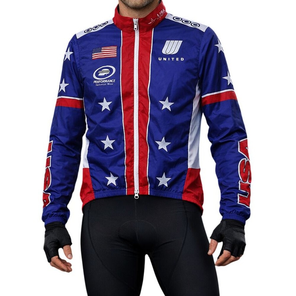 VTG Performance USA Cycling Wind Jacket Men Small Ripstop Micro Mesh Ultra-Light